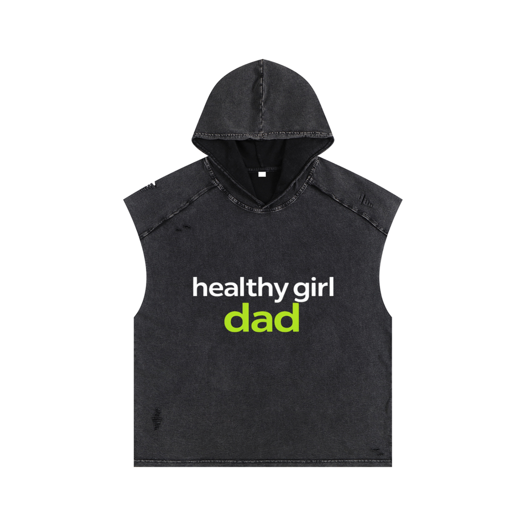 Snow Washed Boxy Hooded Tank Top