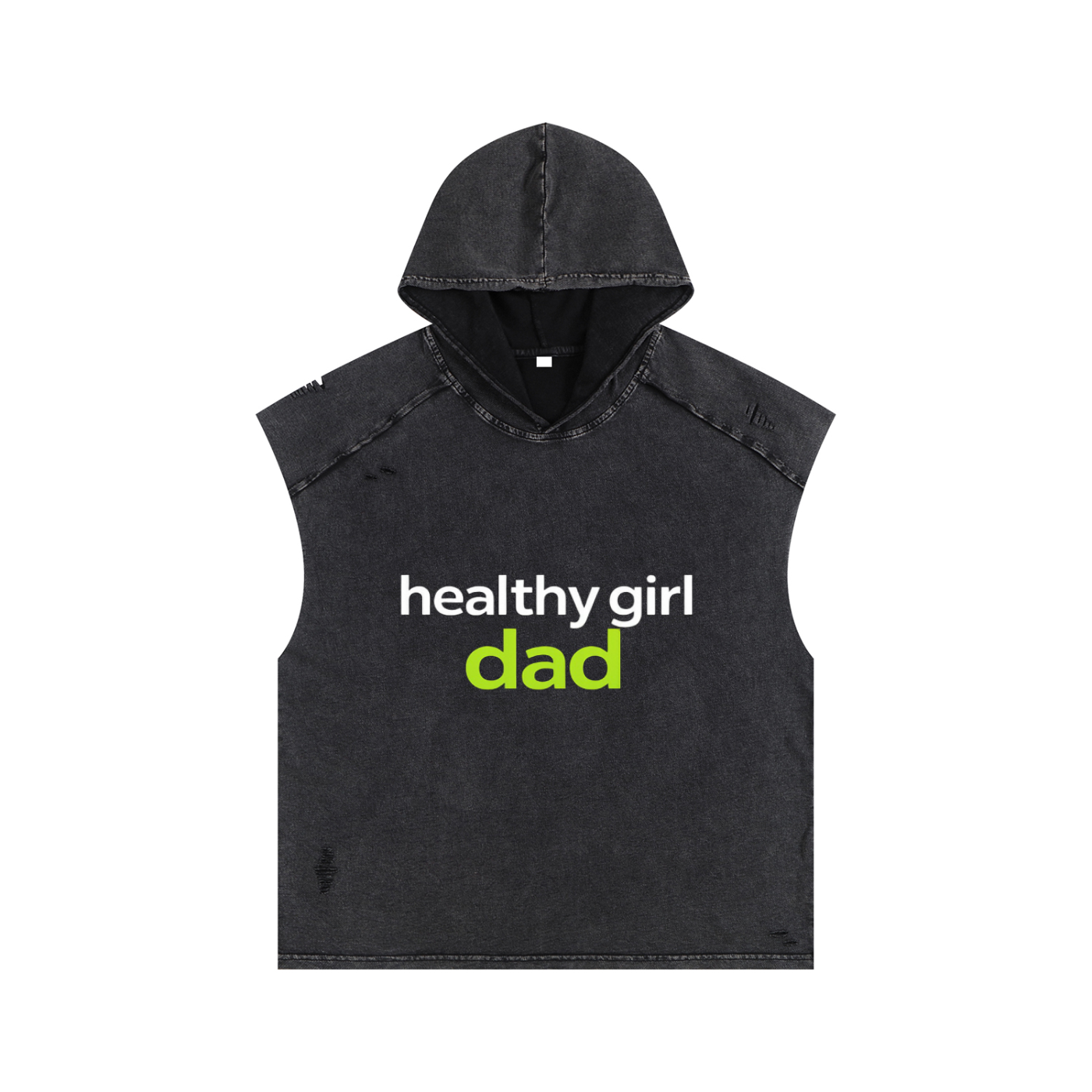 Snow Washed Boxy Hooded Tank Top