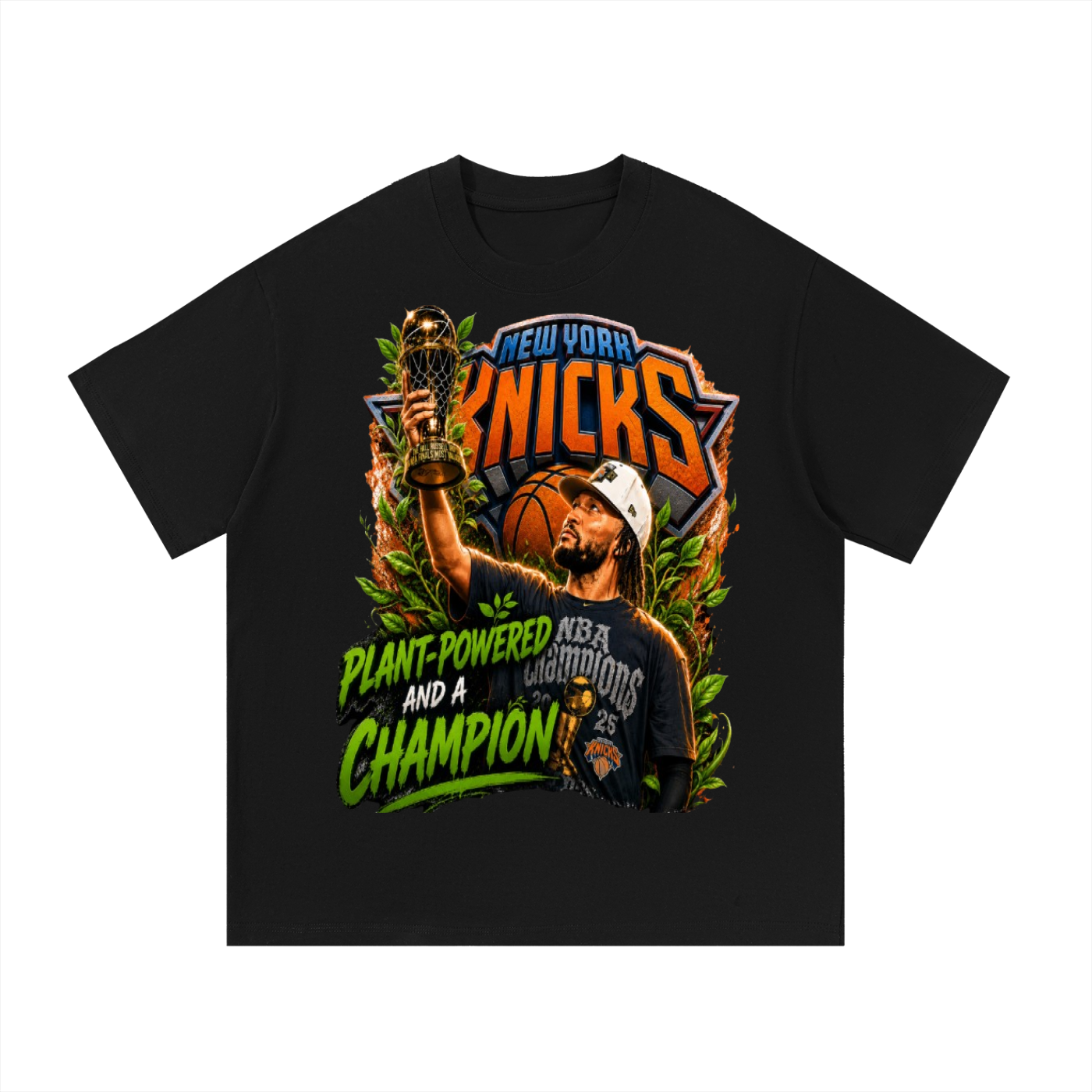 Jalen Brunson "Plant-Based and a Champion" T-Shirt